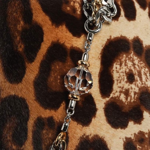 Dolce & Gabbana Leopard Print Calfhair and Leather Miss Charles Shoulder Bag - Picture 6 of 14